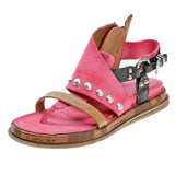 Women Artificial Leather Rivet Buckle Platform Shoes