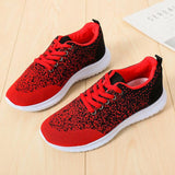 Plus Size Mesh Fabric Sneakers Flat Heel Women's Shoes