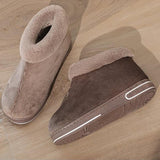 Warm Fur Lined Ankle Boots House Outdoor Couple Shoes