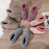 Warm Fur Lined Ankle Boots House Outdoor Couple Shoes