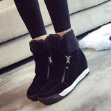 Warm Fur Zipper Increase Ankle Boot Women's Shoes