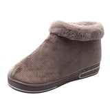 Warm Fur Lined Ankle Boots House Outdoor Couple Shoes