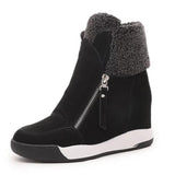 Warm Fur Zipper Increase Ankle Boot Women's Shoes