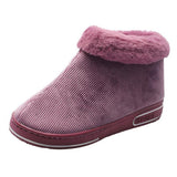 Warm Fur Lined Ankle Boots House Outdoor Couple Shoes