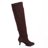 Faux Suede Women's Shoes High Heel Knee High Boots