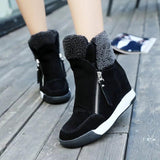 Warm Fur Zipper Increase Ankle Boot Women's Shoes