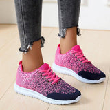 Plus Size Mesh Fabric Sneakers Flat Heel Women's Shoes