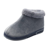 Warm Fur Lined Ankle Boots House Outdoor Couple Shoes