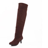 Faux Suede Women's Shoes High Heel Knee High Boots