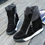 Warm Fur Zipper Increase Ankle Boot Women's Shoes