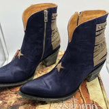 Women Vintage Cowgirl Western Boots Chunky Heel Shoes