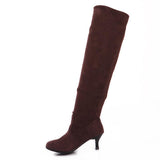 Faux Suede Women's Shoes High Heel Knee High Boots