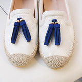 Women Comfy Slip On Flat Loafers Tassels Espadrille Shoes