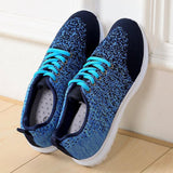 Plus Size Mesh Fabric Sneakers Flat Heel Women's Shoes