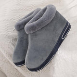 Warm Fur Lined Ankle Boots House Outdoor Couple Shoes