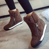 Warm Fur Zipper Increase Ankle Boot Women's Shoes