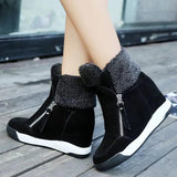 Warm Fur Zipper Increase Ankle Boot Women's Shoes