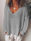 Casual Cotton-Blend Long Sleeve Shirts & Tops