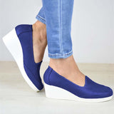 Women Fashionable Breathable Slip On Wedge Shoes