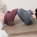 Warm Fur Lined Ankle Boots House Outdoor Couple Shoes