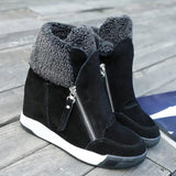 Warm Fur Zipper Increase Ankle Boot Women's Shoes