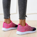 Plus Size Mesh Fabric Sneakers Flat Heel Women's Shoes